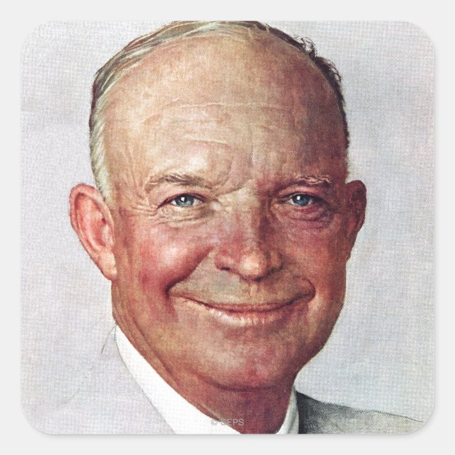Sticker Carré Dwight David Eisenhower (Devant)