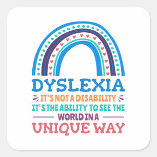 Sticker Carré Dyslexia
