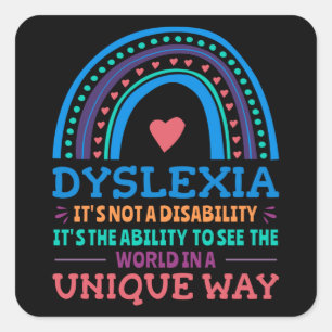 Sticker Carré Dyslexia