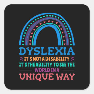 Sticker Carré Dyslexia