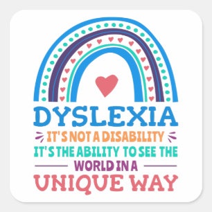 Sticker Carré Dyslexia