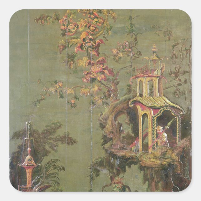 Sticker Carré Eau, à partir d'une série de panneaux représentant (Devant)