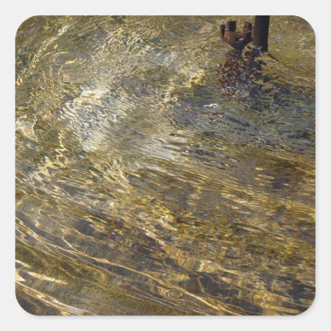 Sticker Carré Eau fontaine d'or (Devant)