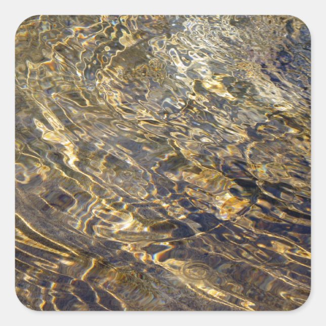 Sticker Carré Eau fontaine d'or 2 (Devant)