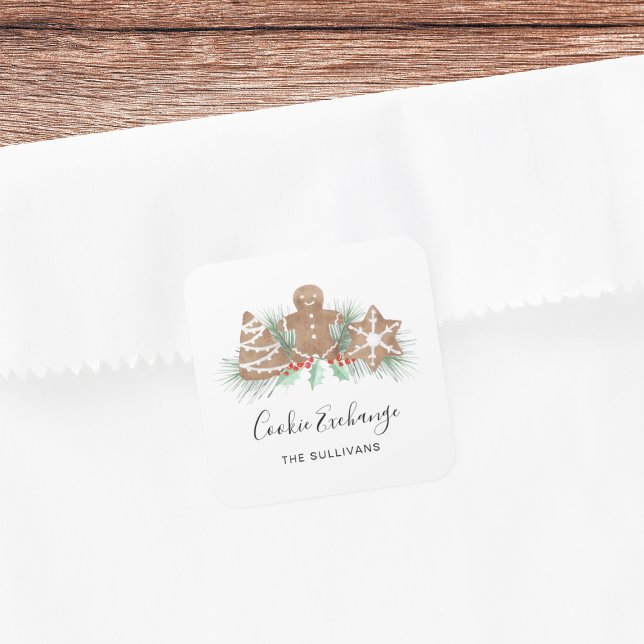 Sticker Carré Échange de cookies (Créateur téléchargé)