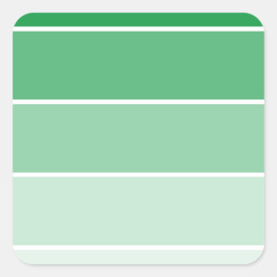 Sticker Carré Échantillons de peinture vert brillant
