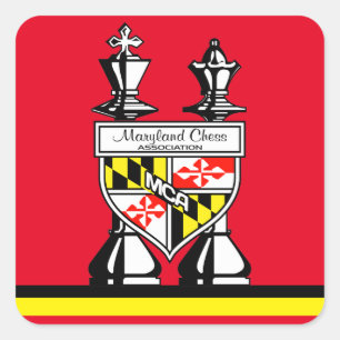 STICKER CARRÉ ÉCHECS MARYLAND