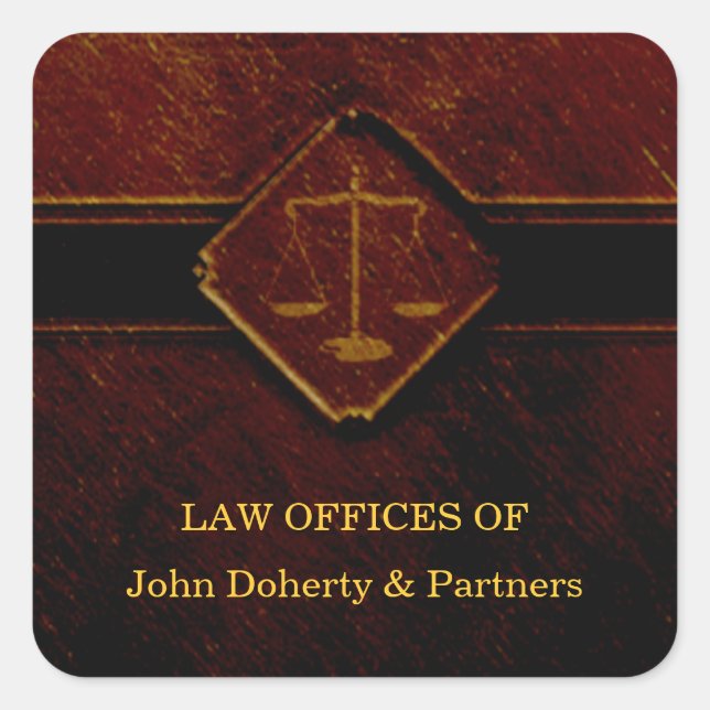 Sticker Carré Échelles de justice (Devant)