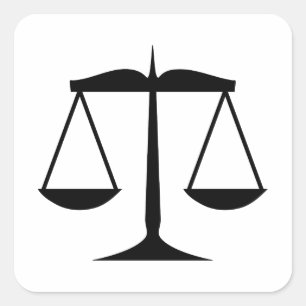 Sticker Carré Échelles de justice (droit)