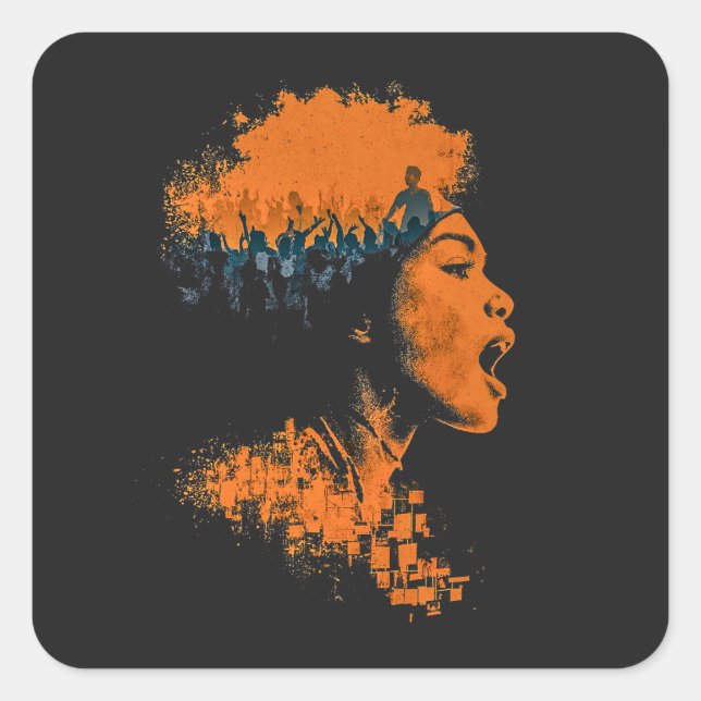 Sticker Carré Echo of the Crowd (Devant)