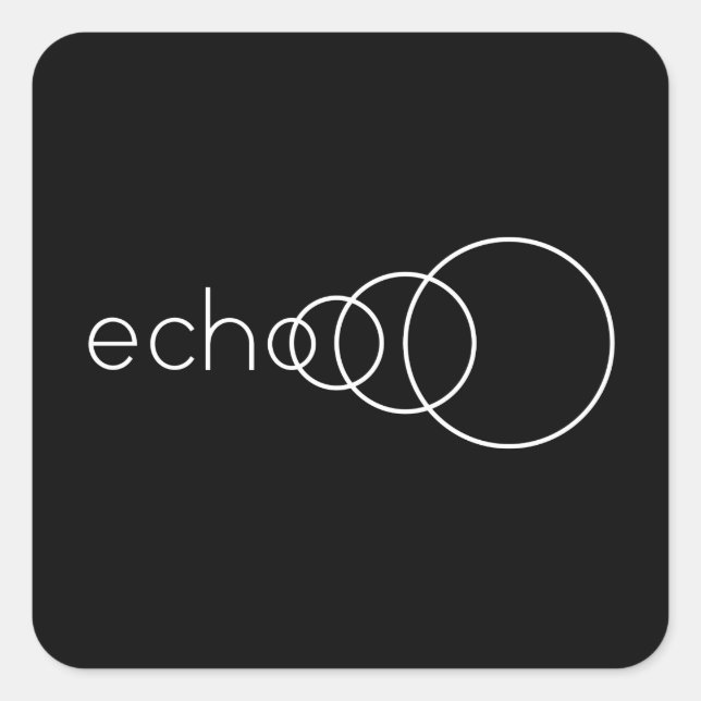 Sticker Carré Echo Word Image Word Son Echo (Devant)