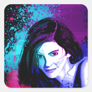 Sticker Carré Éclaboussure de couleur