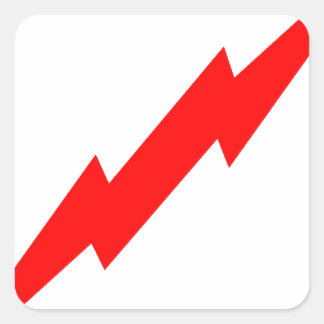 Sticker Carré Éclair rouge