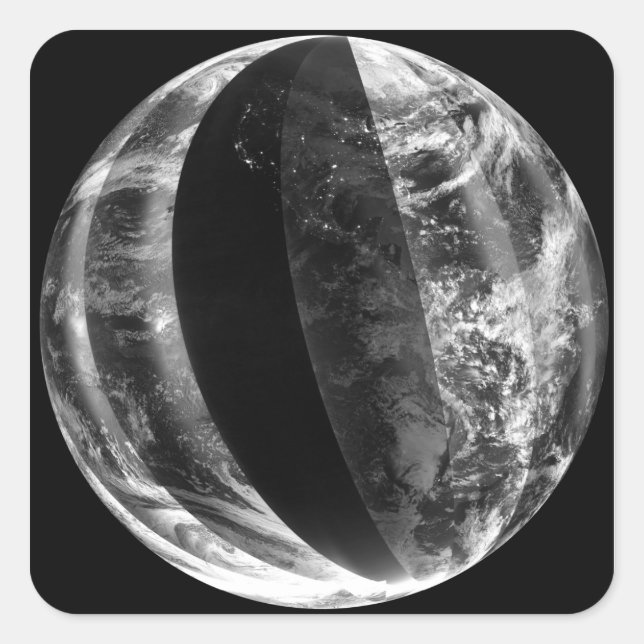 Sticker Carré éclipse lunaire (Devant)