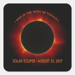 Sticker Carré Éclipse solaire
