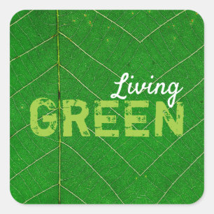 Sticker Carré Eco Friendly Living Green