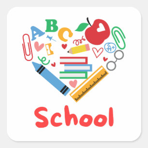 Sticker Carré École