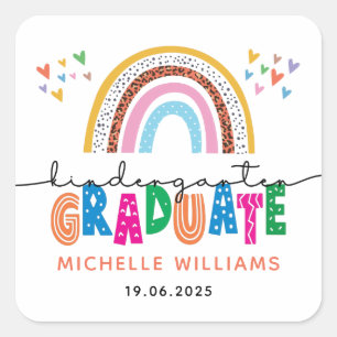 Sticker Carré École supérieure du Colorful Rainbow