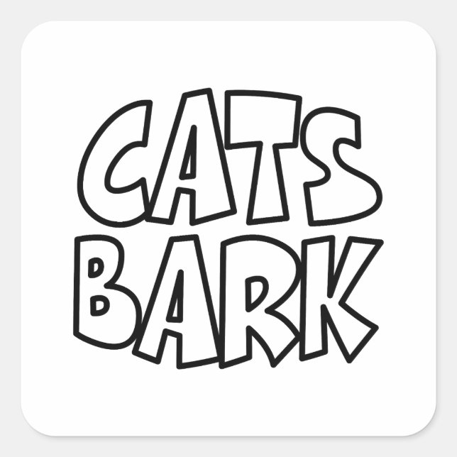 Sticker Carré Écorce de chats (Devant)