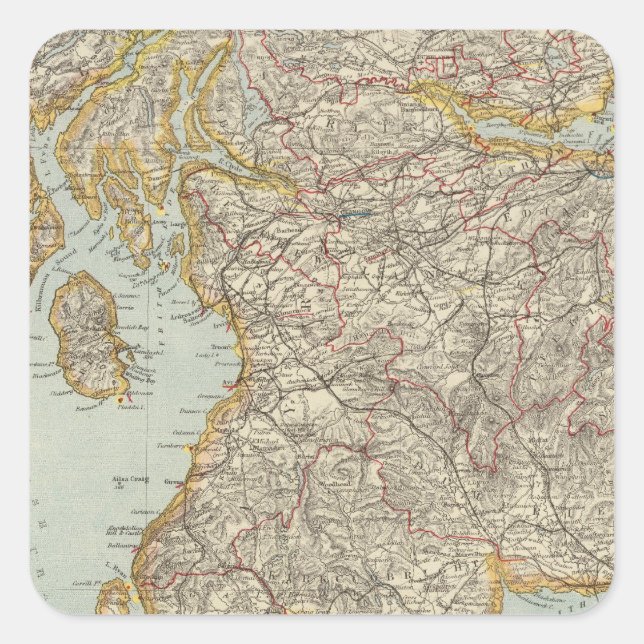 Sticker Carré Écosse 12 (Devant)