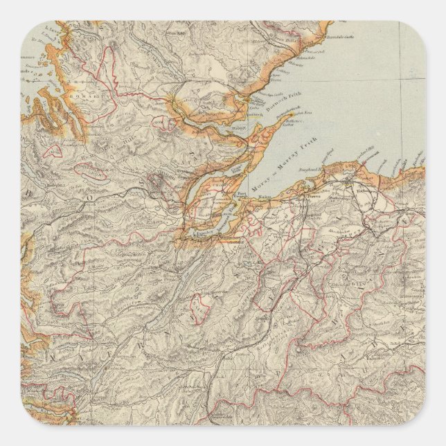 Sticker Carré Écosse 13 (Devant)