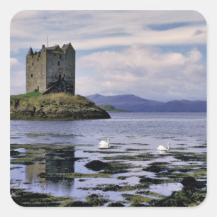 Sticker Carré Écosse, Highland, Wester Ross, Stalker