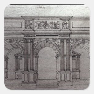 Sticker Carré Écran de rood de l'église