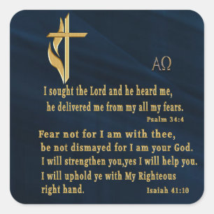 Sticker Carré Écriture chrétienne