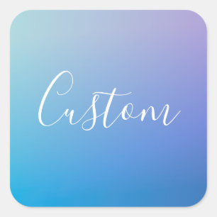 Sticker Carré Écriture de script modifiable moderne   Ombre colo