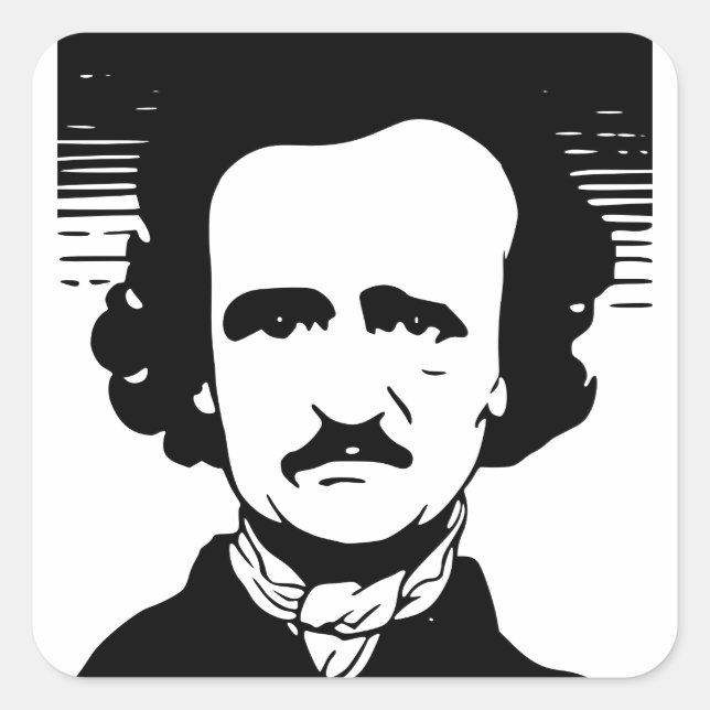 Sticker Carré Edgar Allan Poe (Devant)