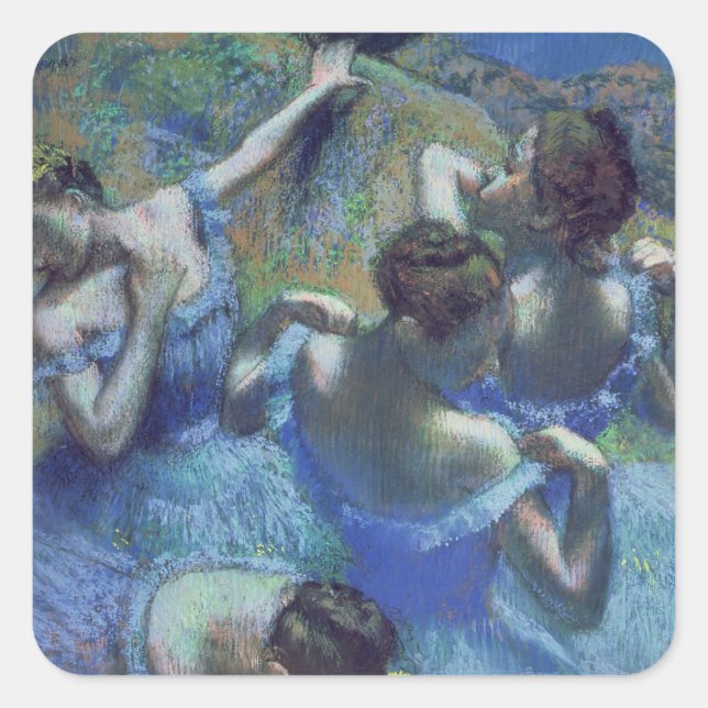 Sticker Carré Edgar Degas | Blue Dancers, c.1899 (Devant)