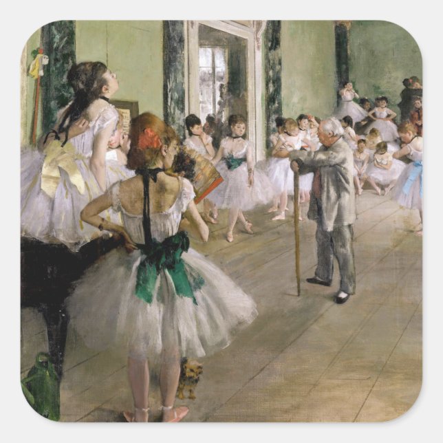 Sticker Carré Edgar Degas - Classe Danse (Devant)