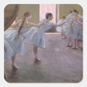 Sticker Carré Edgar Degas   Danseurs à la répétition, 1875-1877