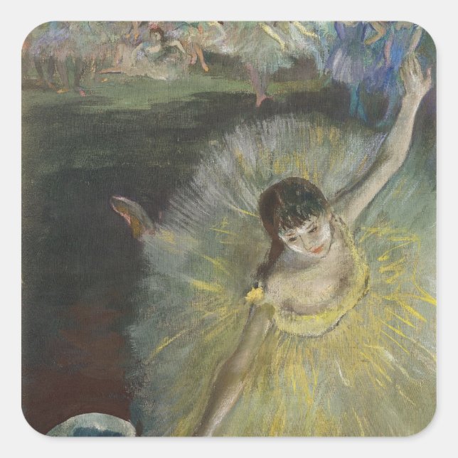 Sticker Carré Edgar Degas | Fin d'un Arabesque, 1877 (Devant)