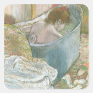 Sticker Carré Edgar Degas Le Bain