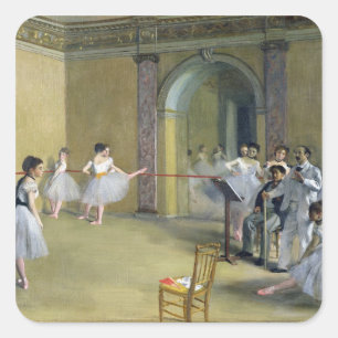 Sticker Carré Edgar Degas   Le Foyer de danse