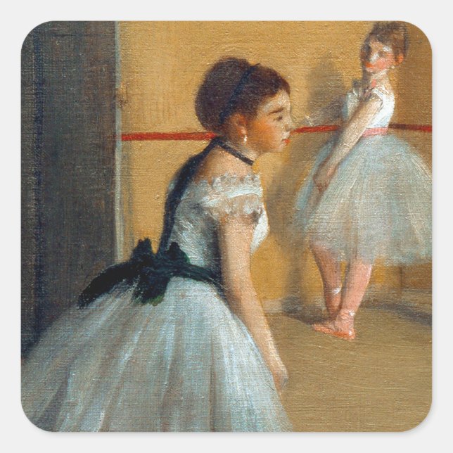 Sticker Carré Edgar Degas Le Foyer de la Danse à l'Opéra (Devant)