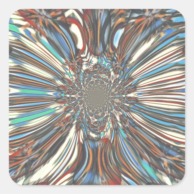 Sticker Carré Edgy African Urban Pop Art Conception optique Abst (Devant)