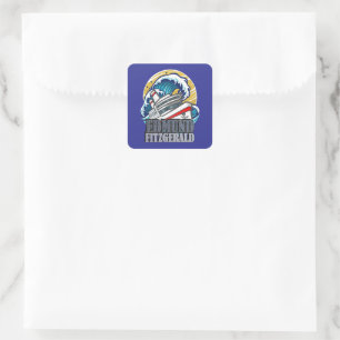 Sticker Carré Edmund Fitzgerald   Hommage au navire légendaire