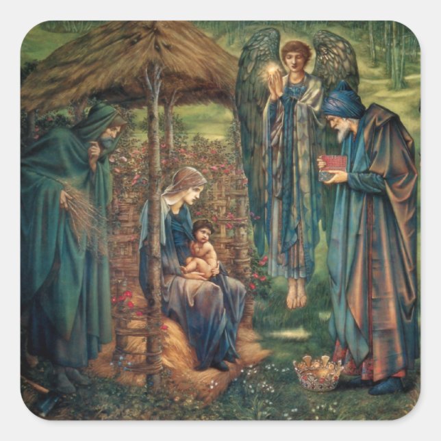 Sticker Carré Edward Burne-Jones : Étoile de Bethléem (Devant)