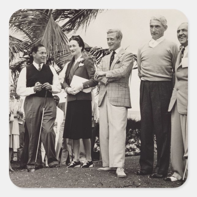 Sticker Carré Edward, Duke of Windsor (1894-1972) et Wallis (Devant)