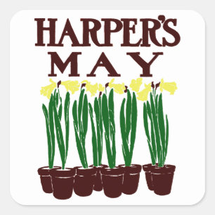 Sticker Carré Edward Penfield Daffodils de Harper en 1899