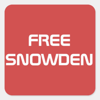 Sticker Carré Edward Snowden libre