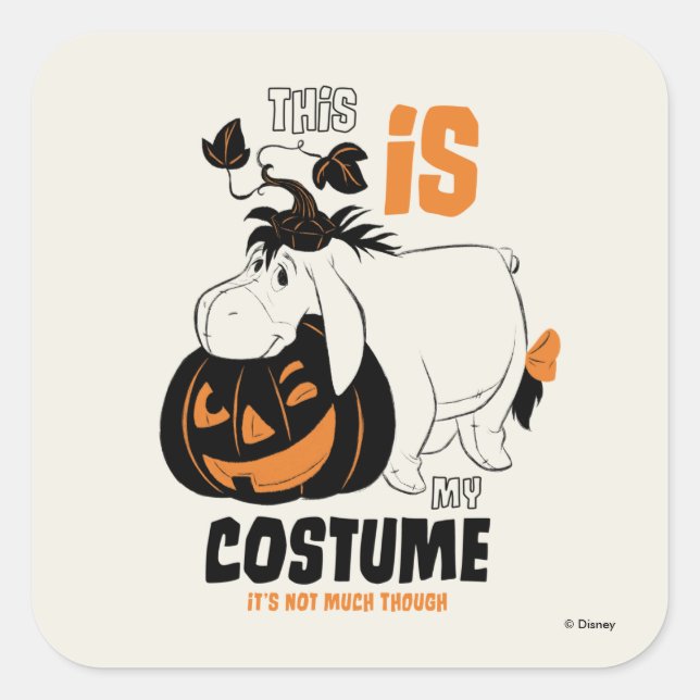 Sticker Carré Eeyore | C'est mon costume (Devant)