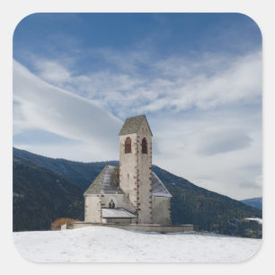 Sticker Carré Église de St Jakob dans l'autocollant de Villnös