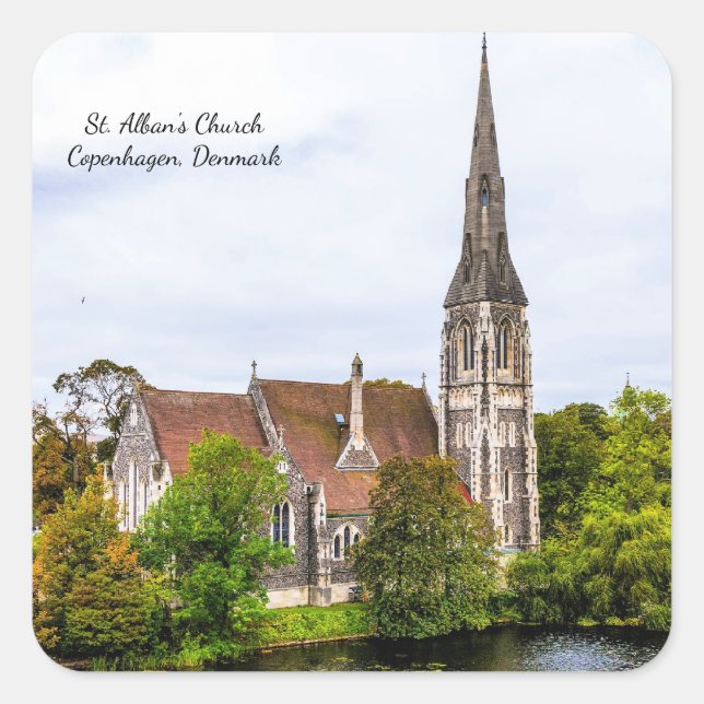 Sticker Carré Eglise Saint-Alban, Copenhague (Devant)