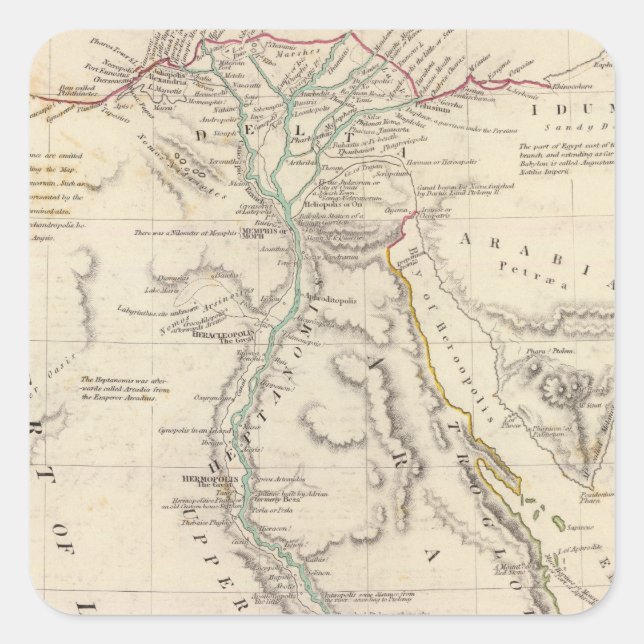 Sticker Carré Égypte ancienne (Devant)