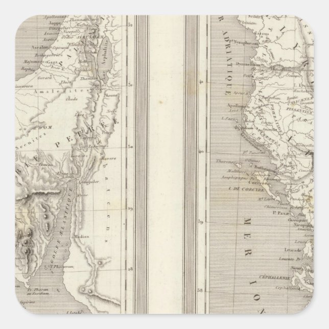 Sticker Carré Egypte ancienne, Grèce ancienne (Devant)