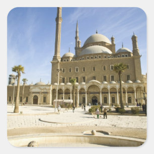 Sticker Carré Egypte, Le Caire. L'imposante mosquée Mohammed Al