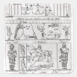 Sticker Carré Égyptien et persan antiques